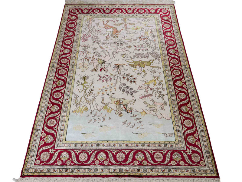 Chinese Silk Rug 183x125cm - Oriental Rug