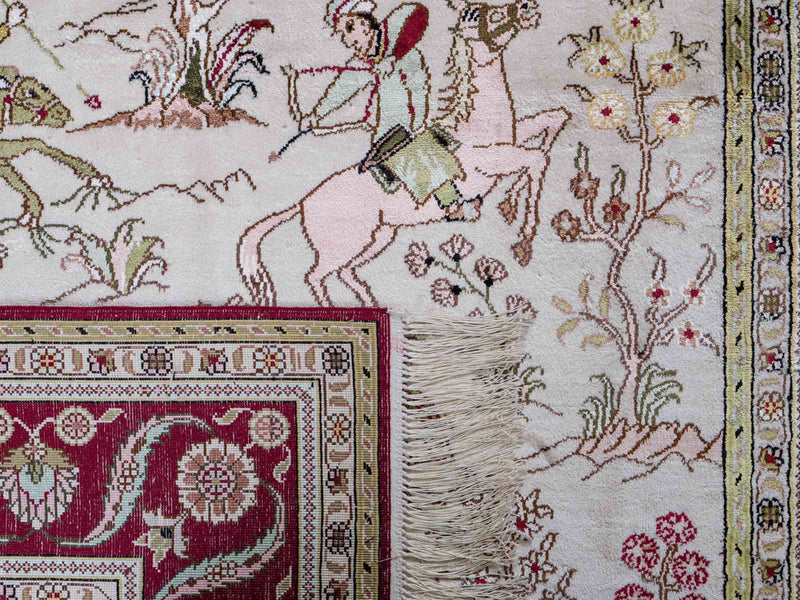 Chinese Silk Rug 183x125cm - Oriental Rug