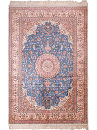Seidenteppich - China Seide - 192 x 123 cm - blau