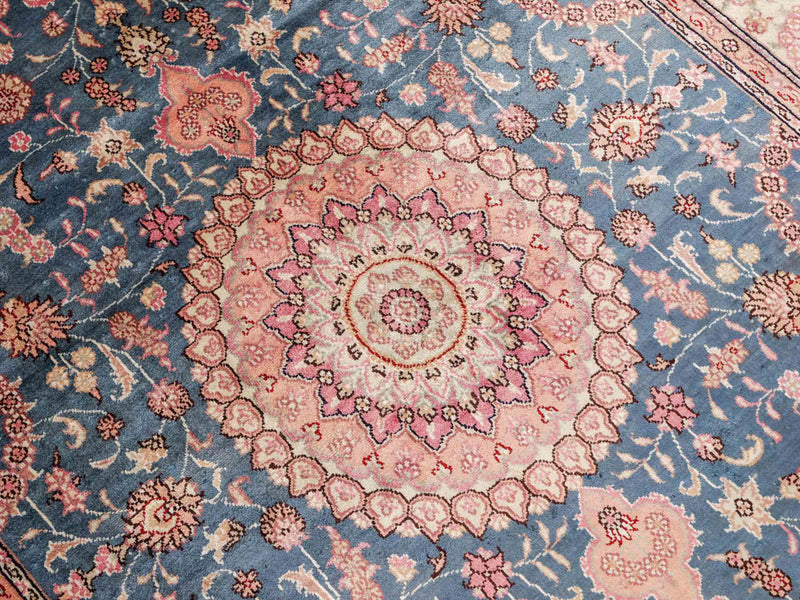 Seidenteppich - China Seide - 192 x 123 cm - blau