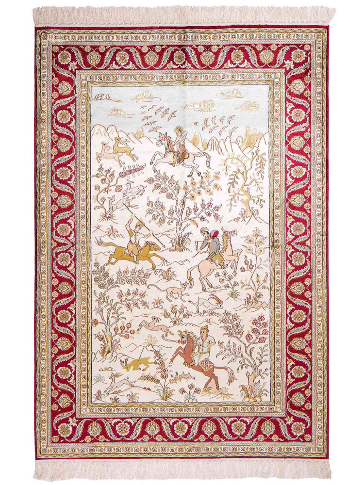 Chinese Silk Rug 180x123cm - Oriental Rug