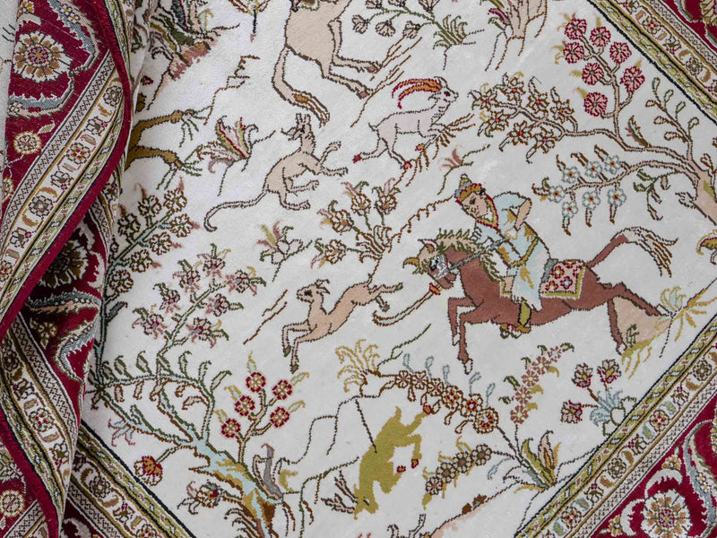 Chinese Silk Rug 180x123cm - Oriental Rug