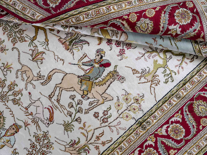 Chinese Silk Rug 180x123cm - Oriental Rug