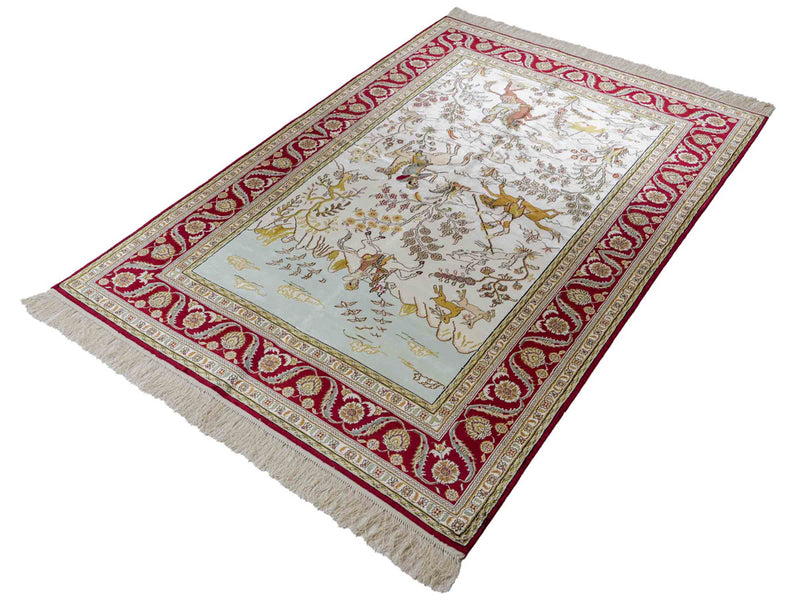 Chinese Silk Rug 180x123cm - Oriental Rug
