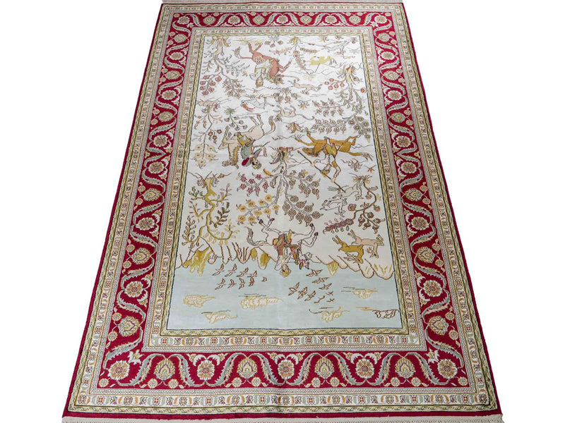 Chinese Silk Rug 180x123cm - Oriental Rug