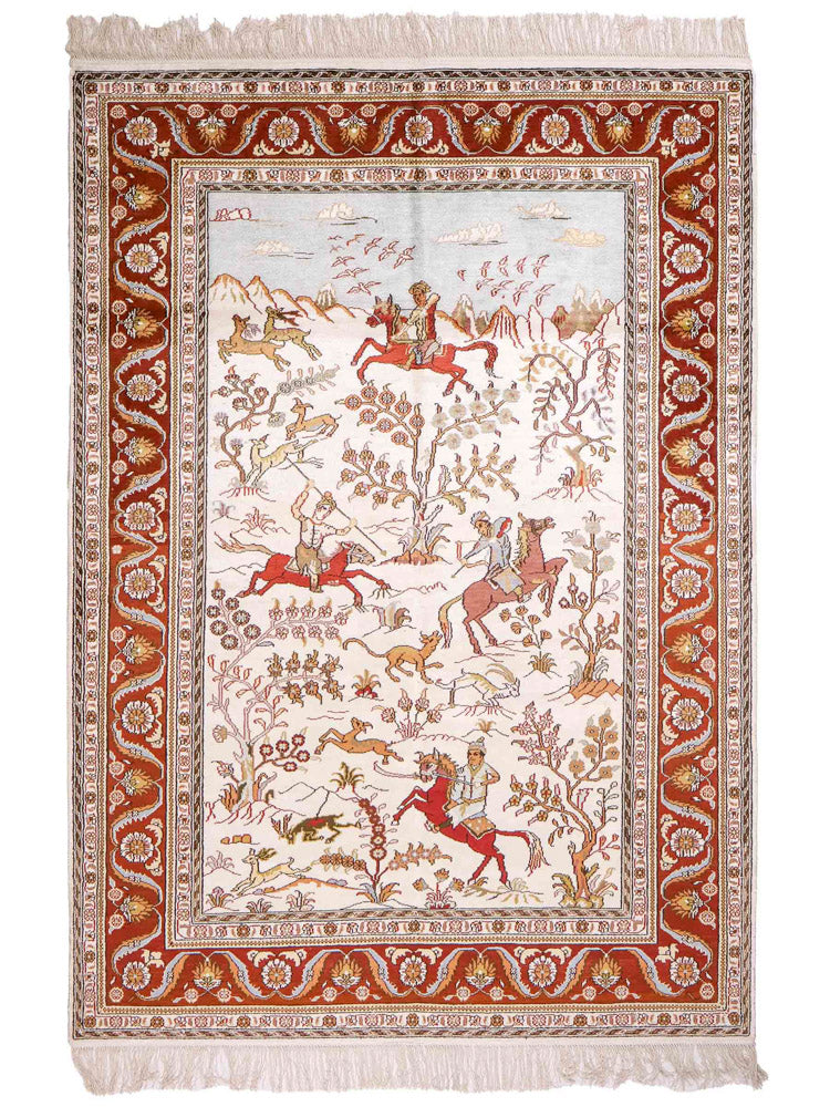 Chinese Silk Rug 184x125cm - Oriental Rug