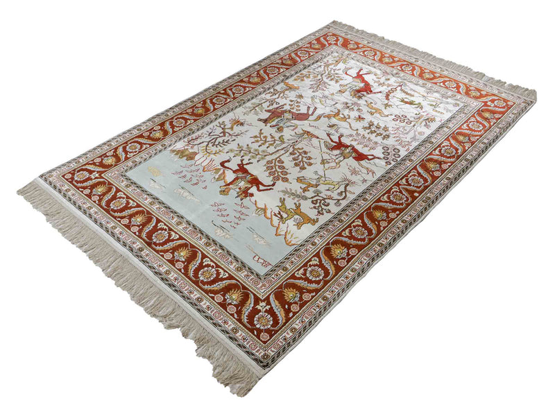 Chinese Silk Rug 184x125cm - Oriental Rug