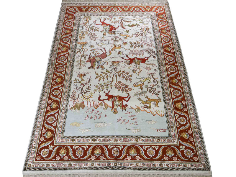 Chinese Silk Rug 184x125cm - Oriental Rug