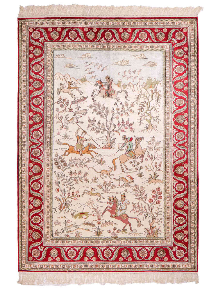 Chinese Silk Rug 180x124cm - Oriental Rug