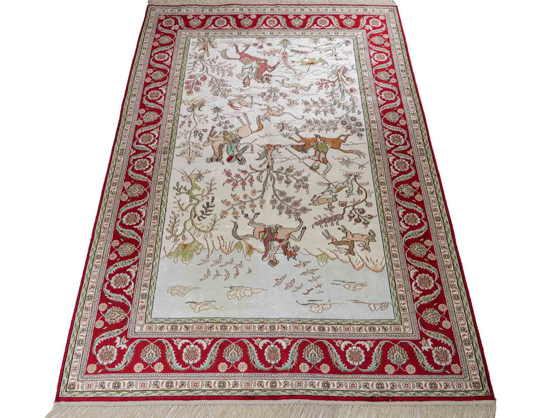 Chinese Silk Rug 180x124cm - Oriental Rug