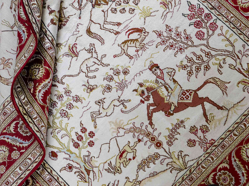 Chinese Silk Rug 185x124cm - Oriental Rug