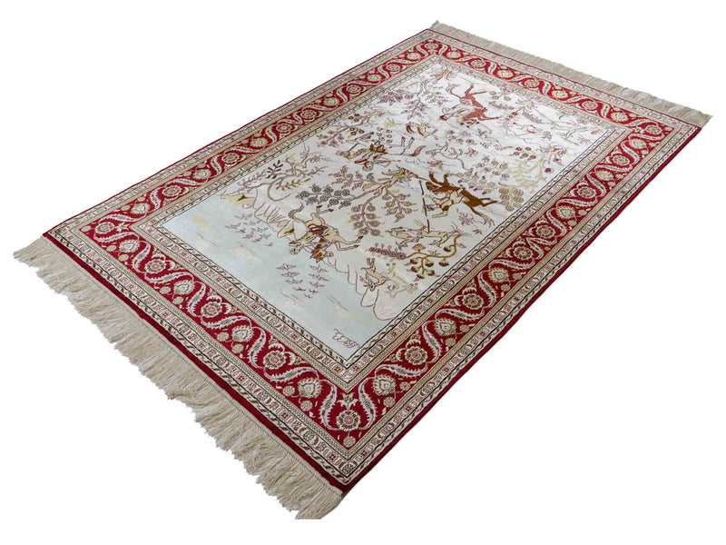 Chinese Silk Rug 185x124cm - Oriental Rug