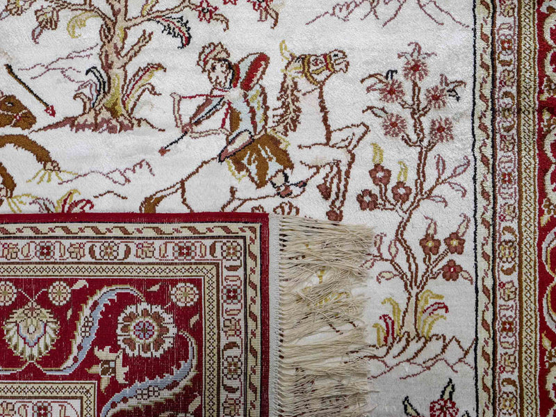 Chinese Silk Rug 185x124cm - Oriental Rug
