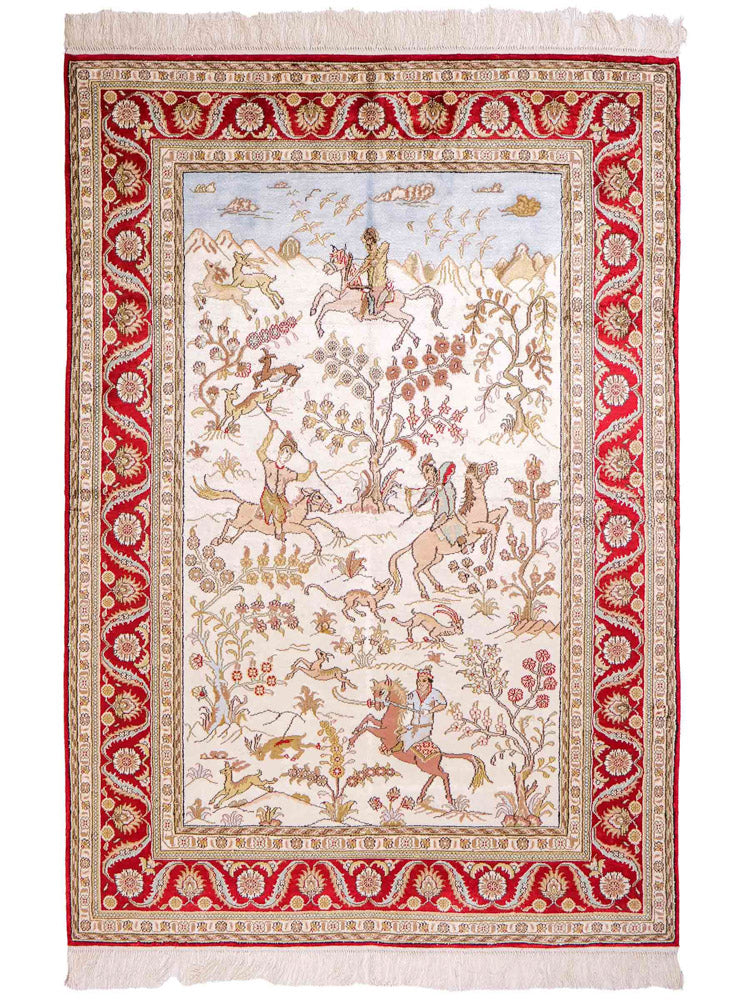 Chinese Silk Rug 176x124cm - Oriental Rug