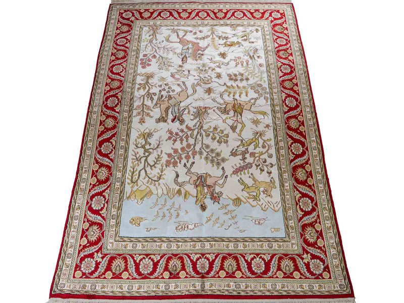 Chinese Silk Rug 176x124cm - Oriental Rug