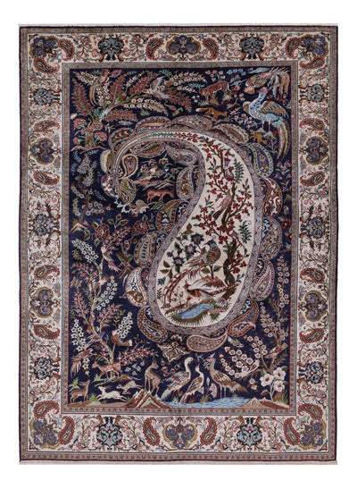 Qom Rug 140x195cm - Persian Rugs