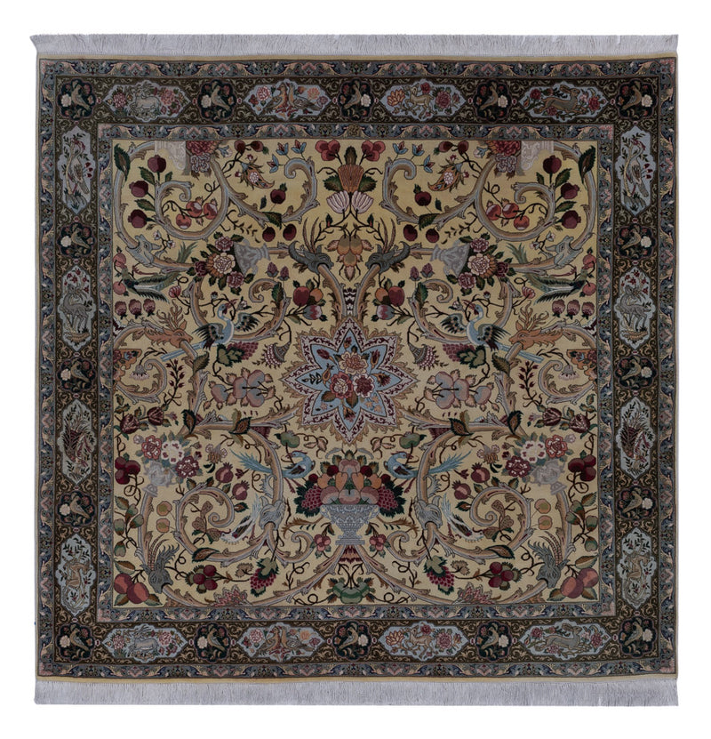 Tabriz - 50 Raj Rug 200x200cm - Persian Rugs
