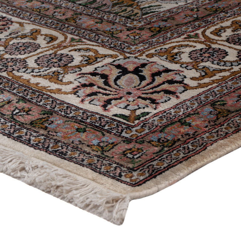Silk Rug - Kashmir Silk - 186 x 116 cm - dark beige