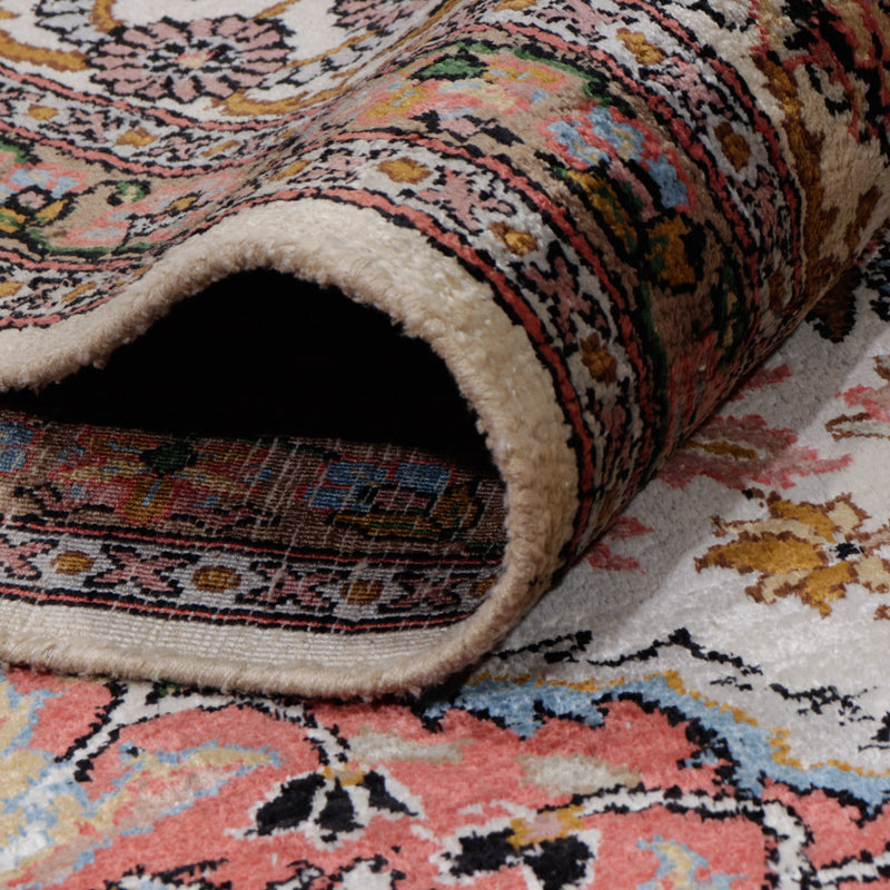 Silk Rug - Kashmir Silk - 186 x 116 cm - dark beige