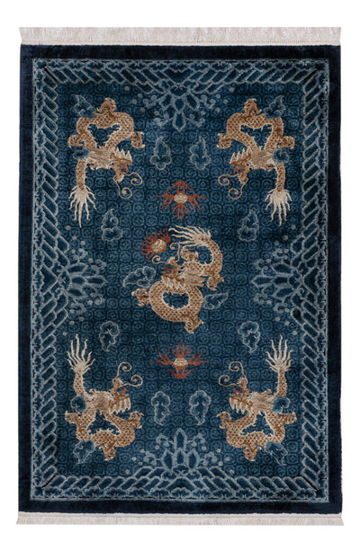 Chinese Silk Rug 123x187cm - Oriental Rug