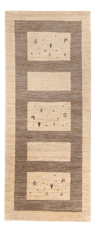 Runner Gabbeh Rug - Loribaft Perser - 209 x 83 cm - beige