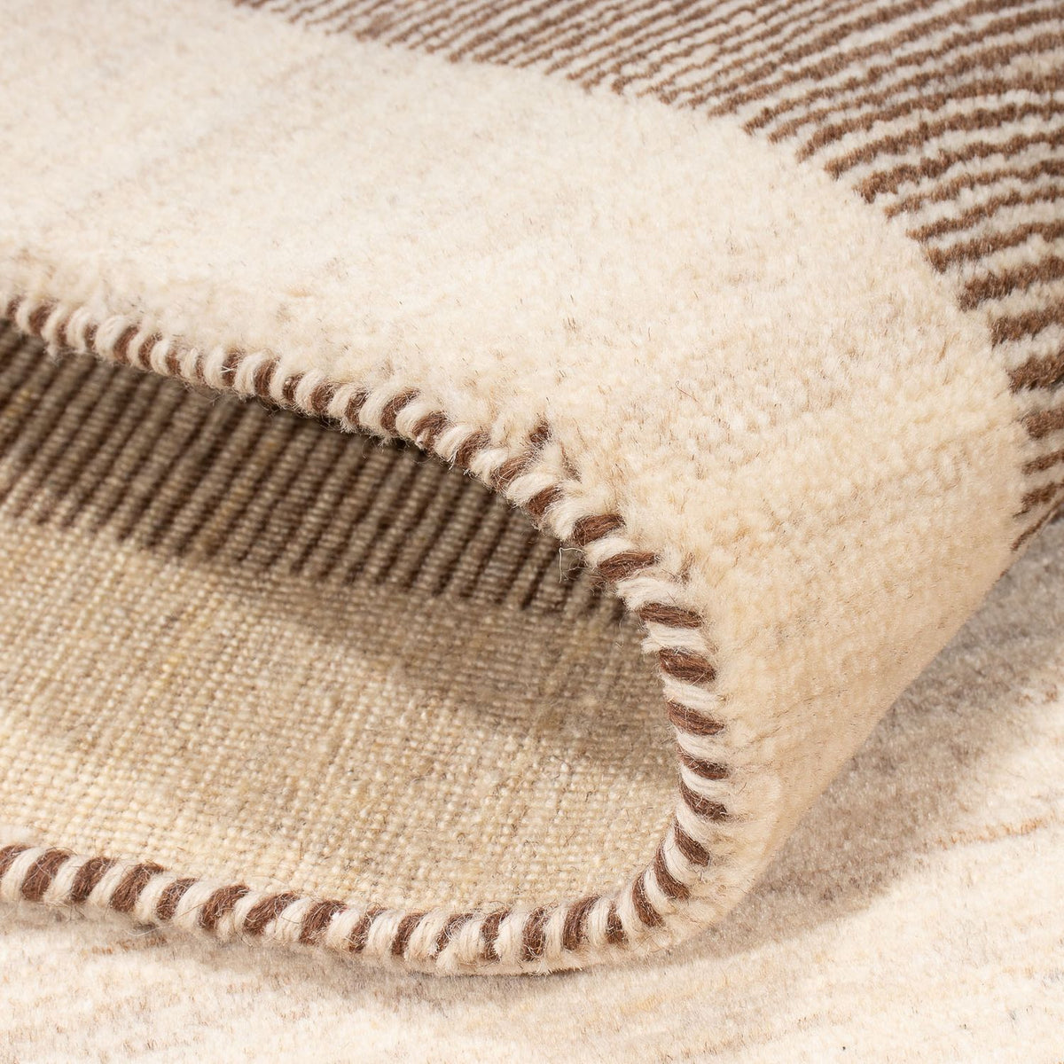 Runner Gabbeh Rug - Loribaft Perser - 209 x 83 cm - beige