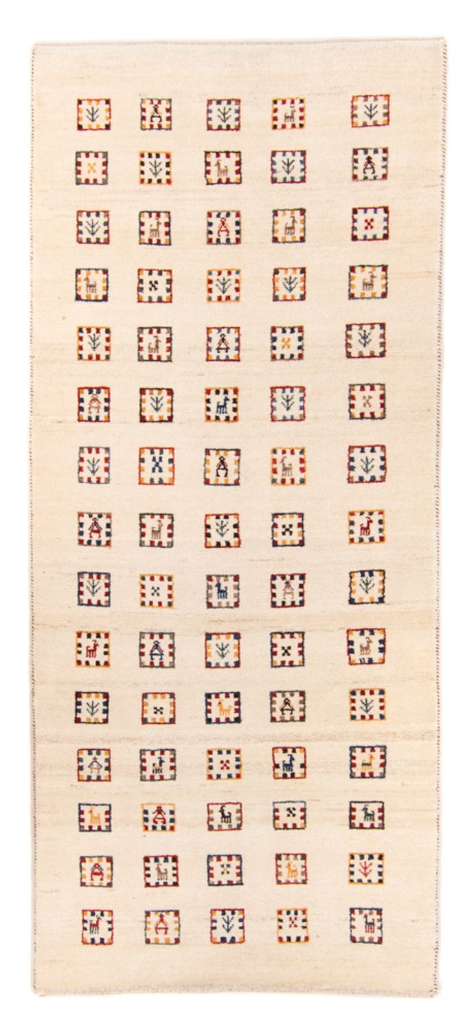 Runner Gabbeh Rug - Loribaft Perser - 200 x 82 cm - beige