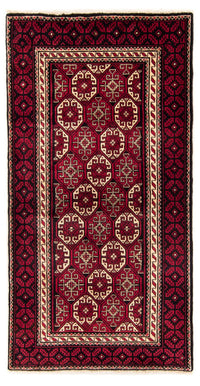 Runner Belutsch Rug - 198 x 102 cm - red