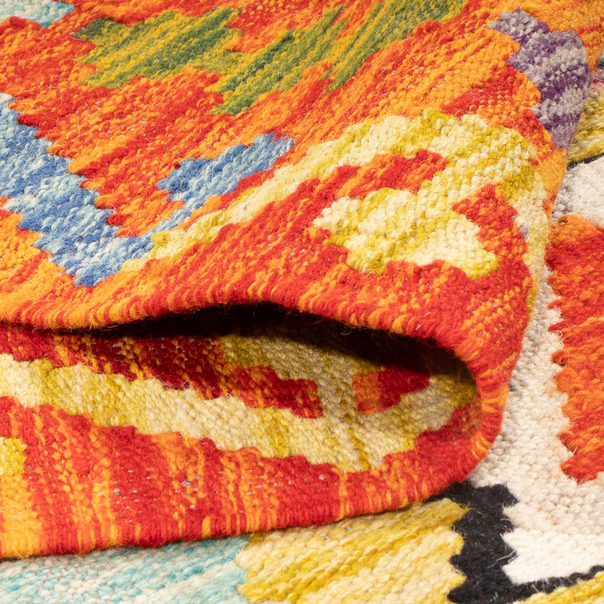 Kelim Rug - Splash - 247 x 176 cm - multicolored