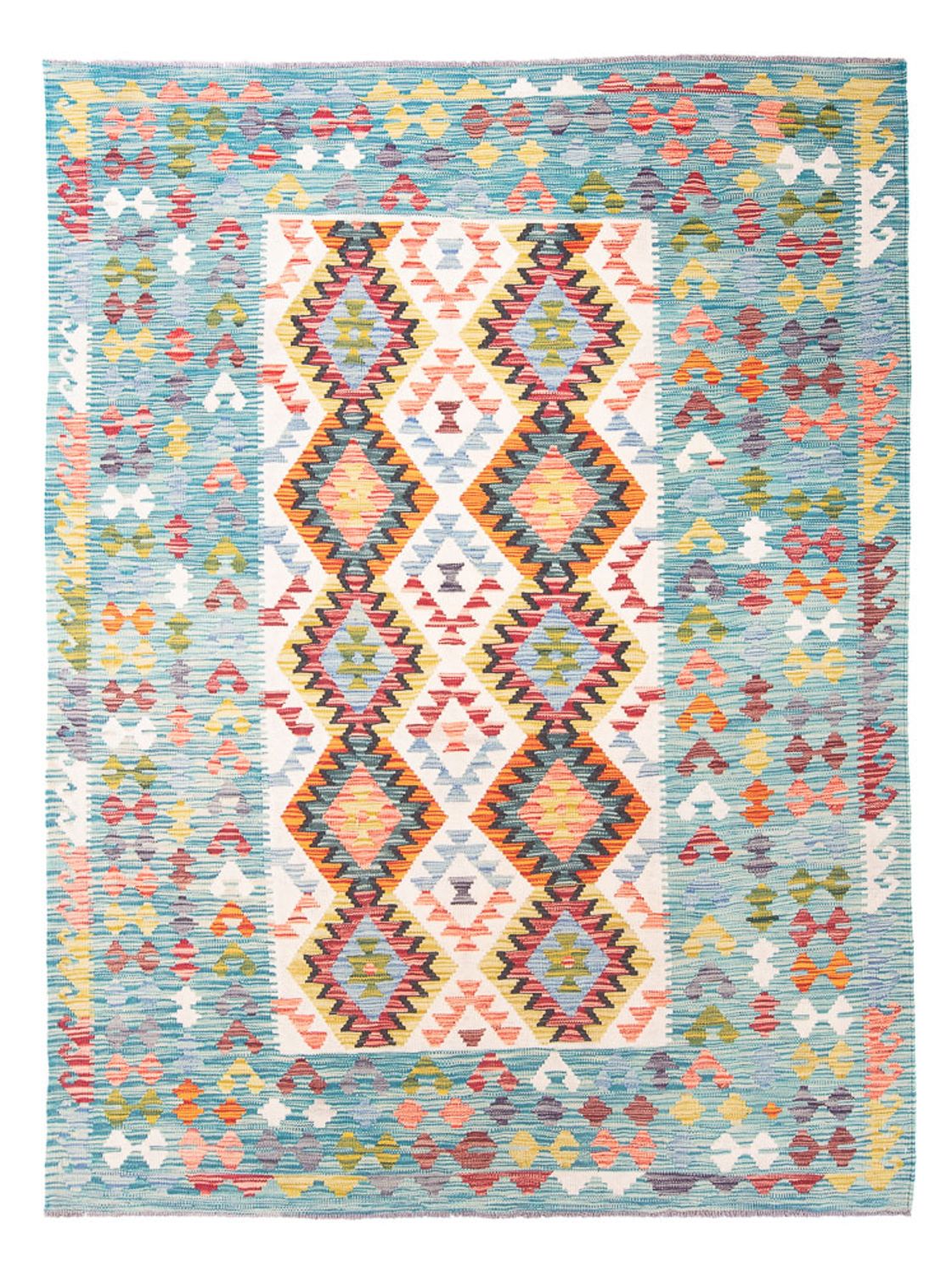 Kelim Rug - Splash - 251 x 182 cm - multicolored