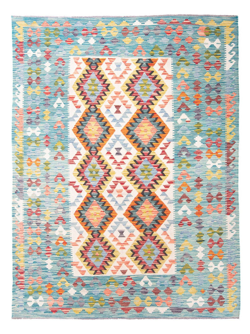 Kelim Rug - Splash - 251 x 182 cm - multicolored