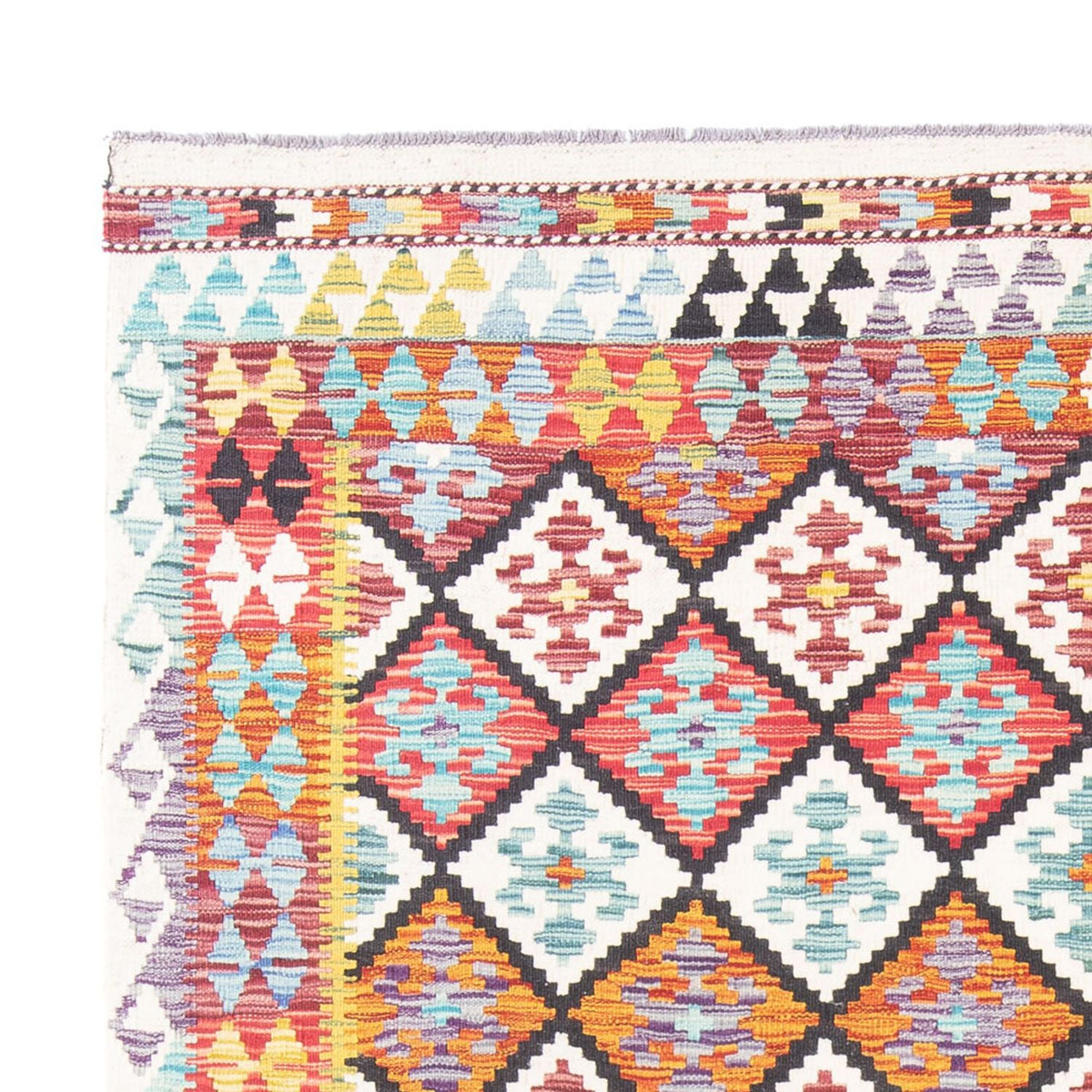 Kelim Rug - Splash - 239 x 200 cm - multicolored