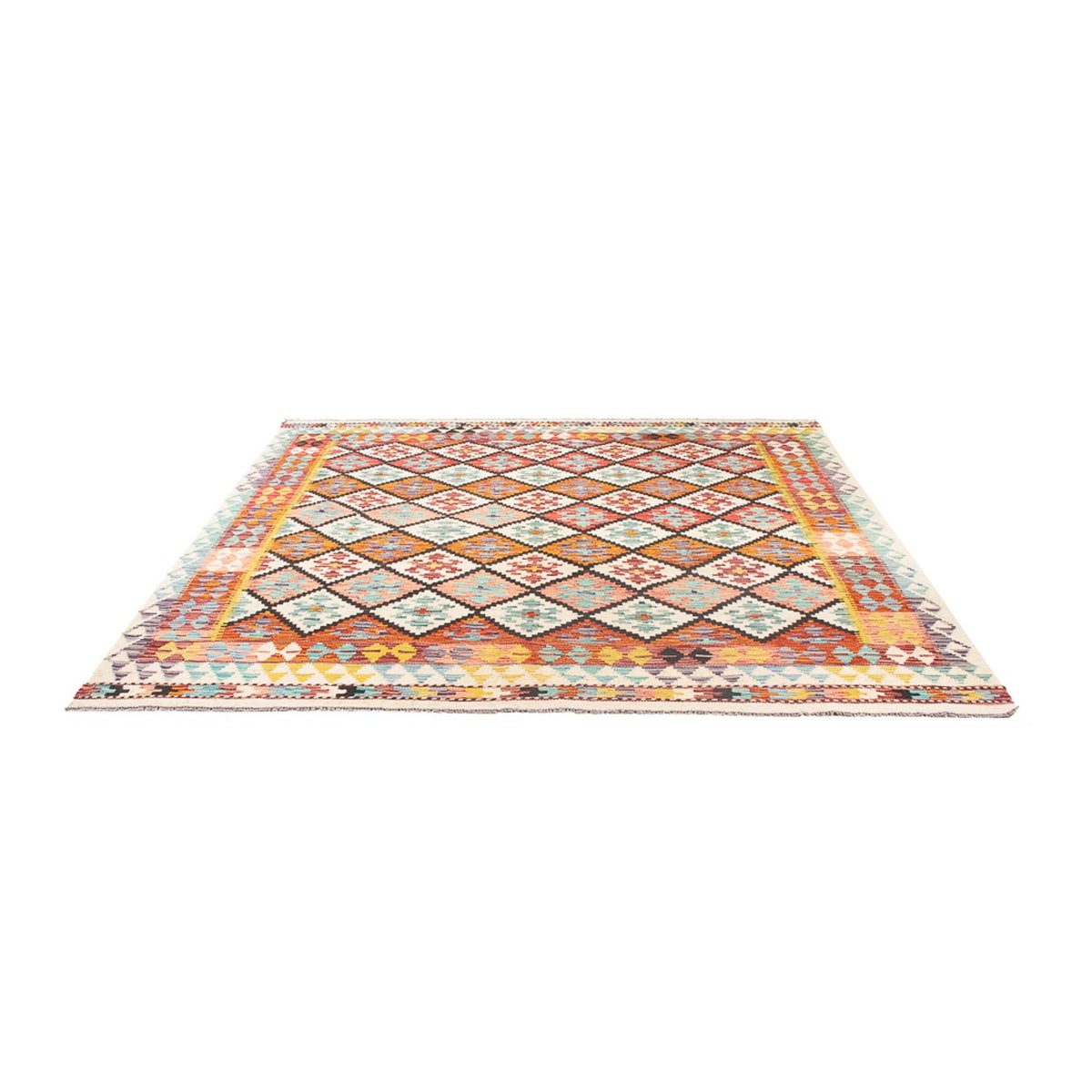 Kelim Rug - Splash - 239 x 200 cm - multicolored