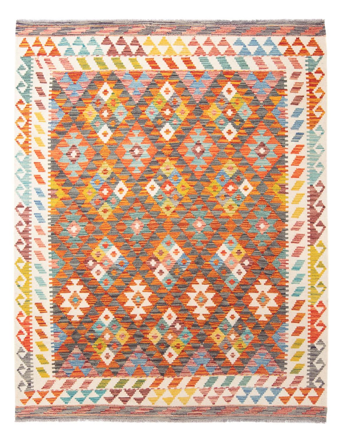 Kelim Rug - Splash - 195 x 156 cm - multicolored