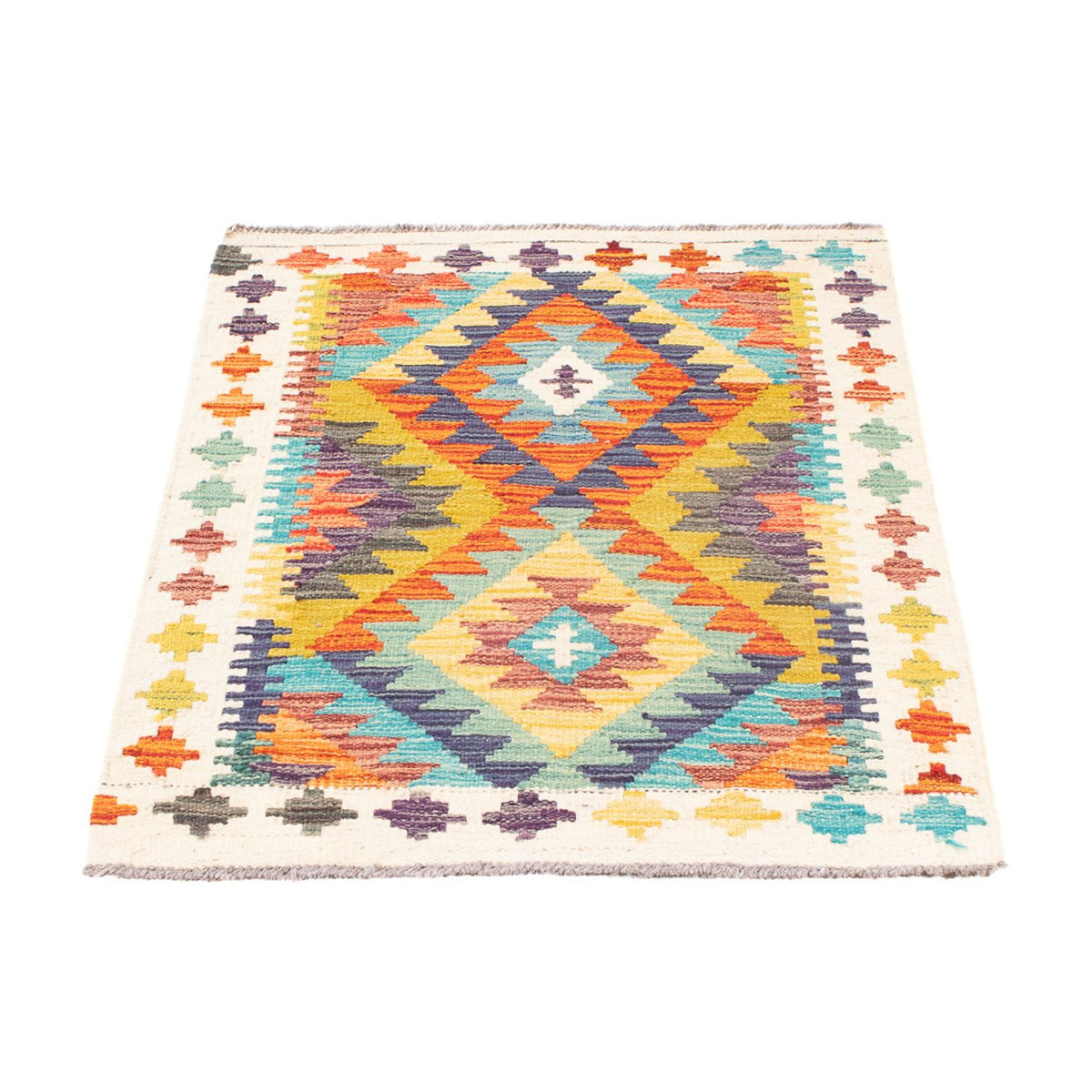 Kelim Rug - Splash - 84 x 62 cm - multicolored