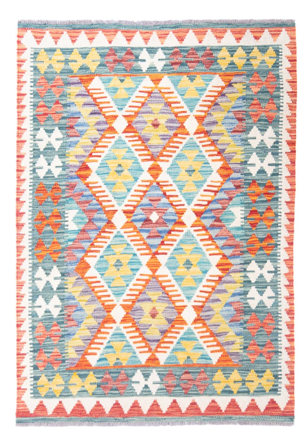 Kelim Rug - Splash - 150 x 110 cm - multicolored
