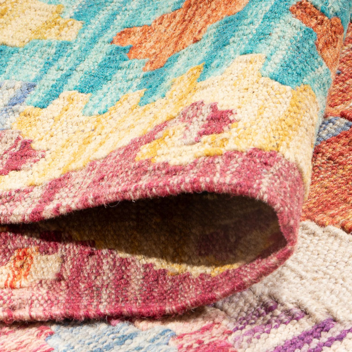 Kelim Rug - Splash - 298 x 199 cm - multicolored