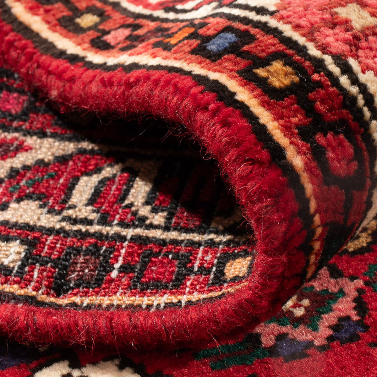 Perser Rug - Nomadic - 128 x 82 cm - dark red