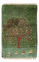 Persian Gabbeh Rug 60x40cm - Perserteppich Wollteppich