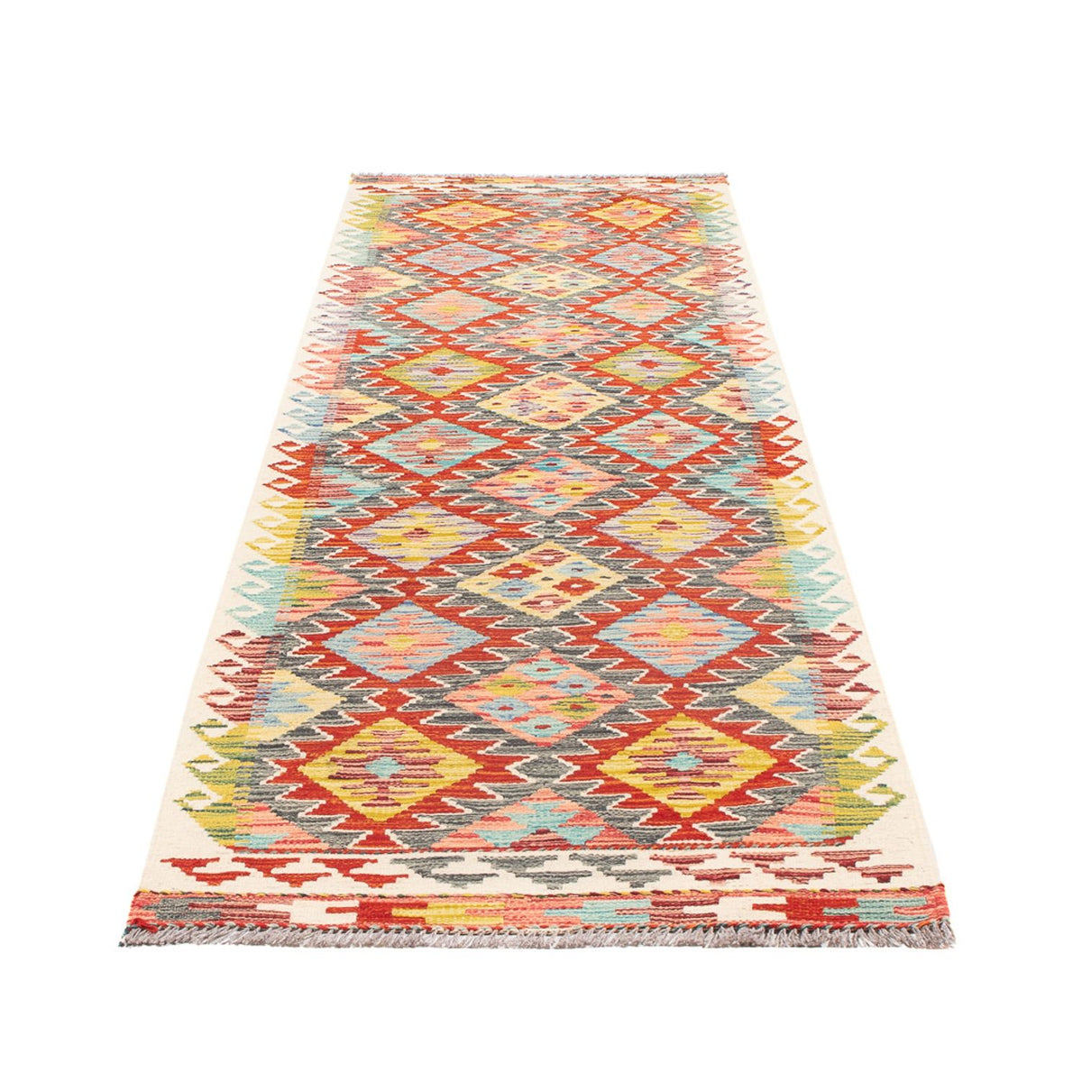 Runner Kelim Rug - Splash - 286 x 78 cm - multicolored