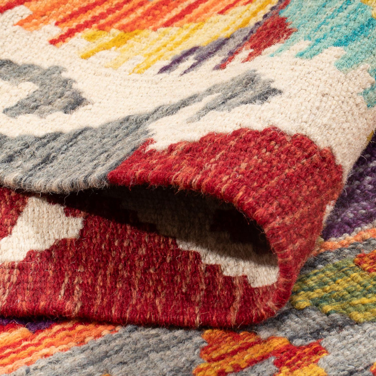 Runner Kelim Rug - Splash - 294 x 82 cm - multicolored