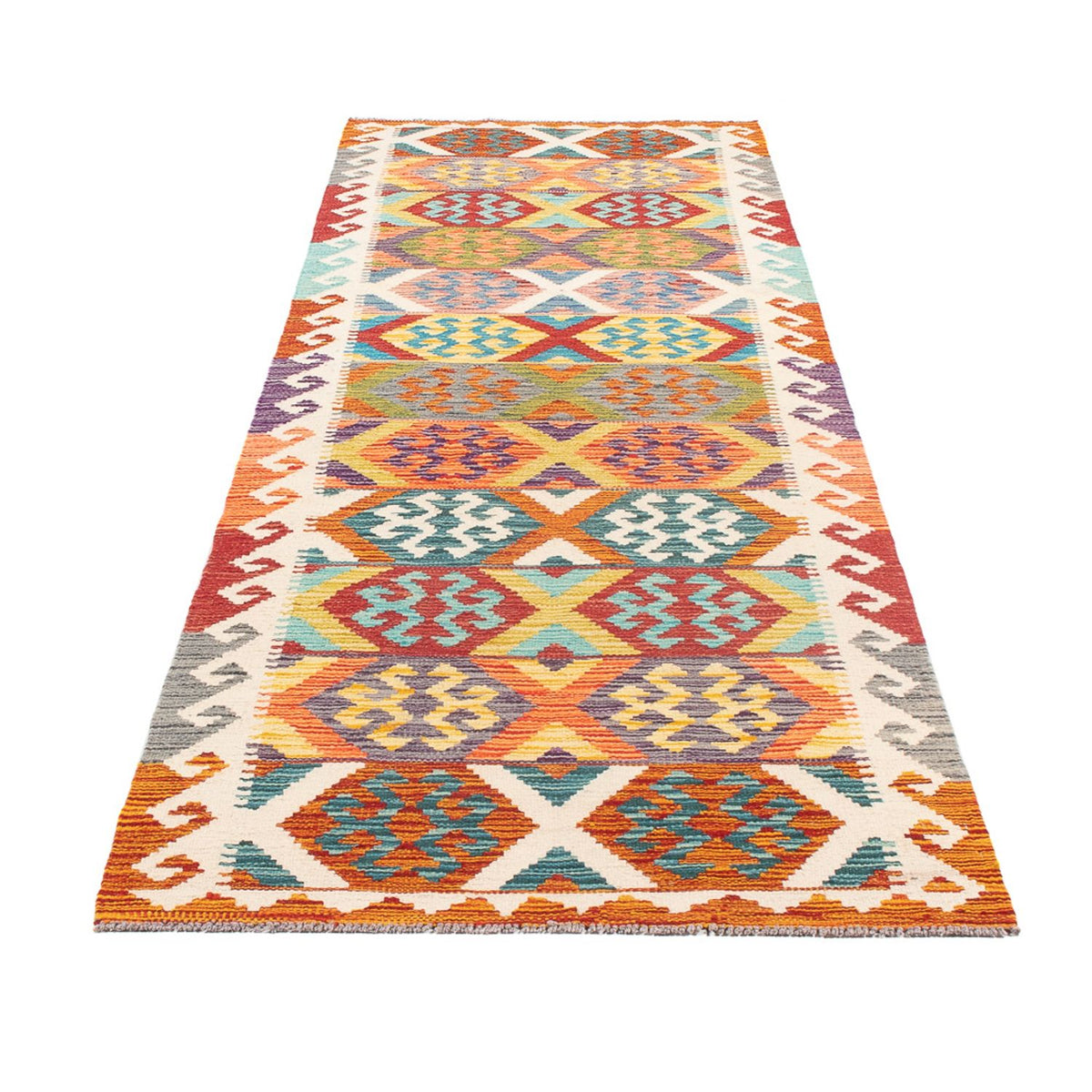 Runner Kelim Rug - Splash - 294 x 82 cm - multicolored