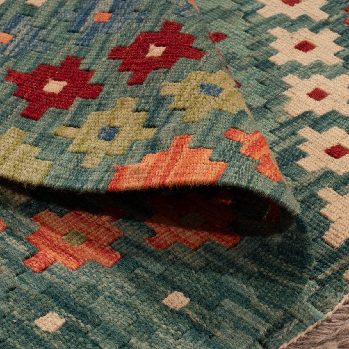 Kelim Rug - Splash - 90 x 88 cm - multicolored