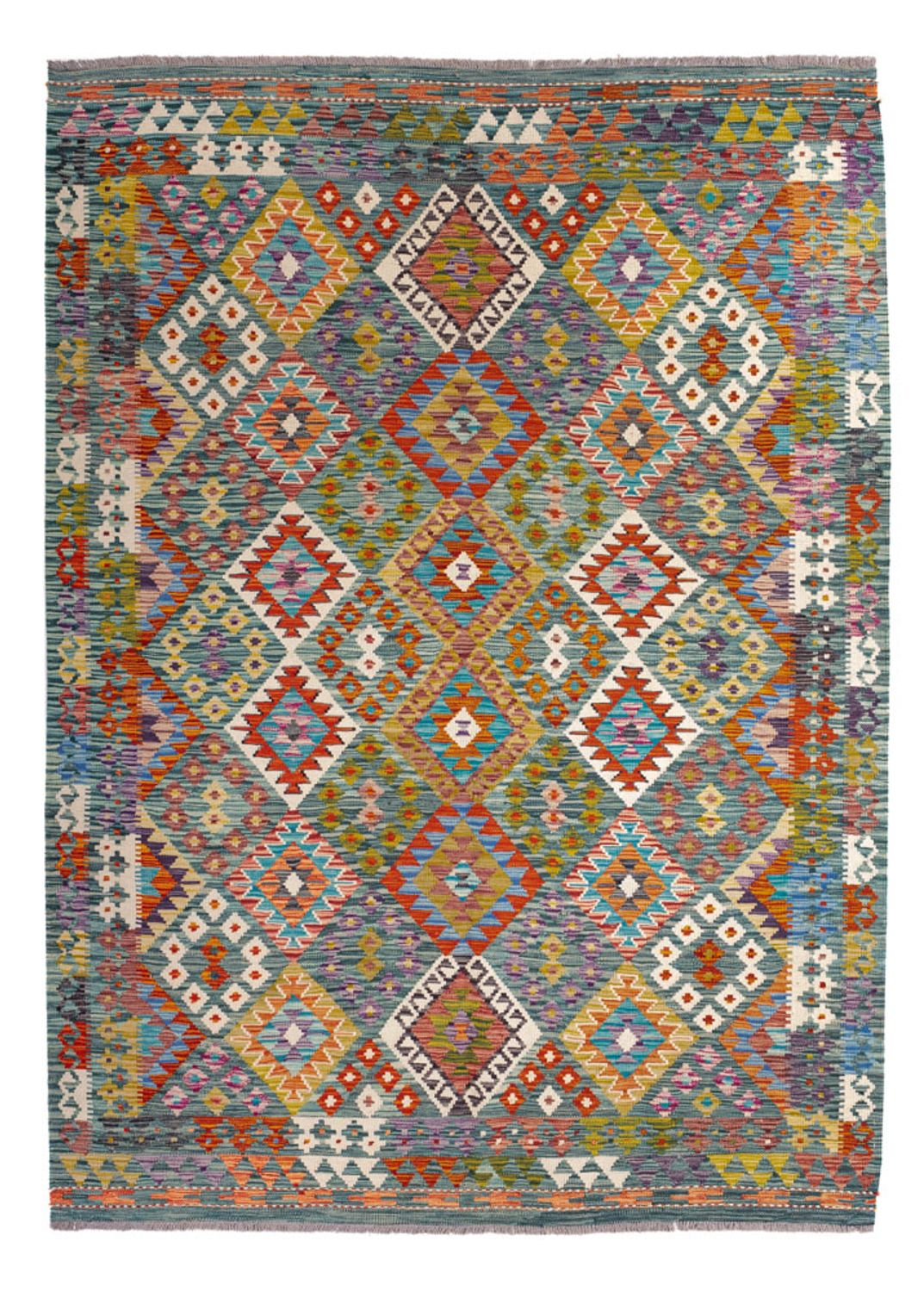 Kelim Rug - Splash - 248 x 183 cm - multicolored