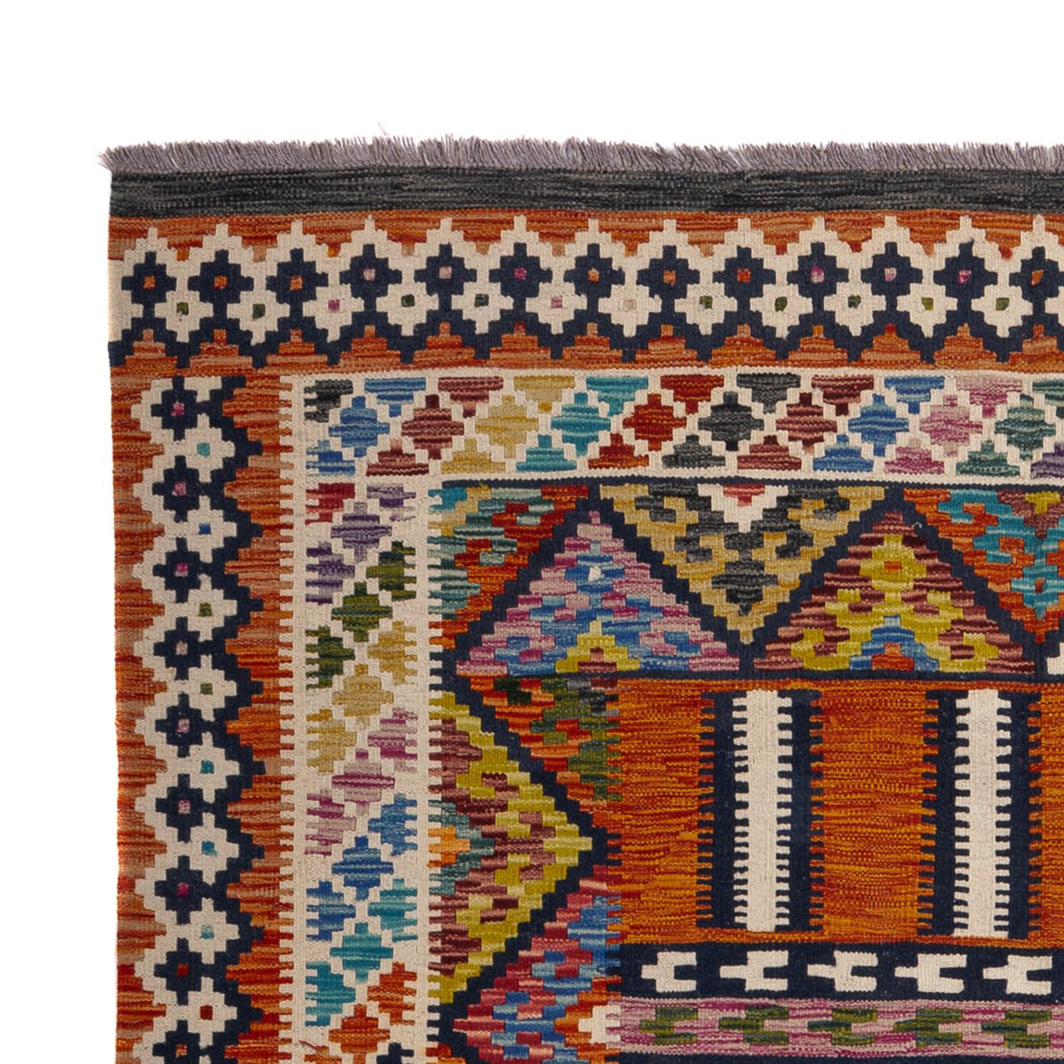 Kelim Rug - Splash - 247 x 176 cm - multicolored