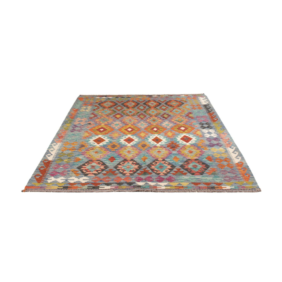 Kelim Rug - Splash - 241 x 175 cm - multicolored