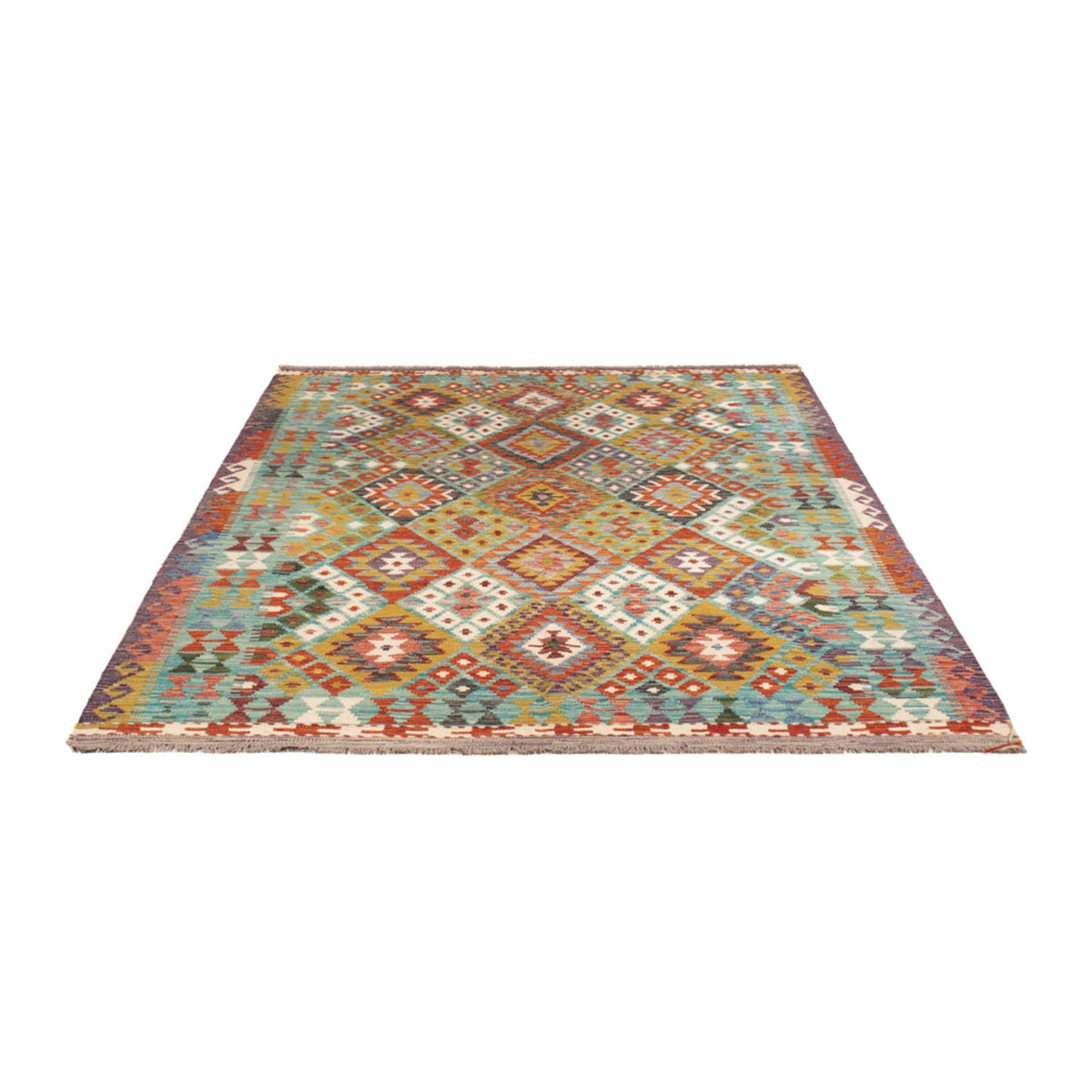 Kelim Rug - Splash - 247 x 178 cm - multicolored