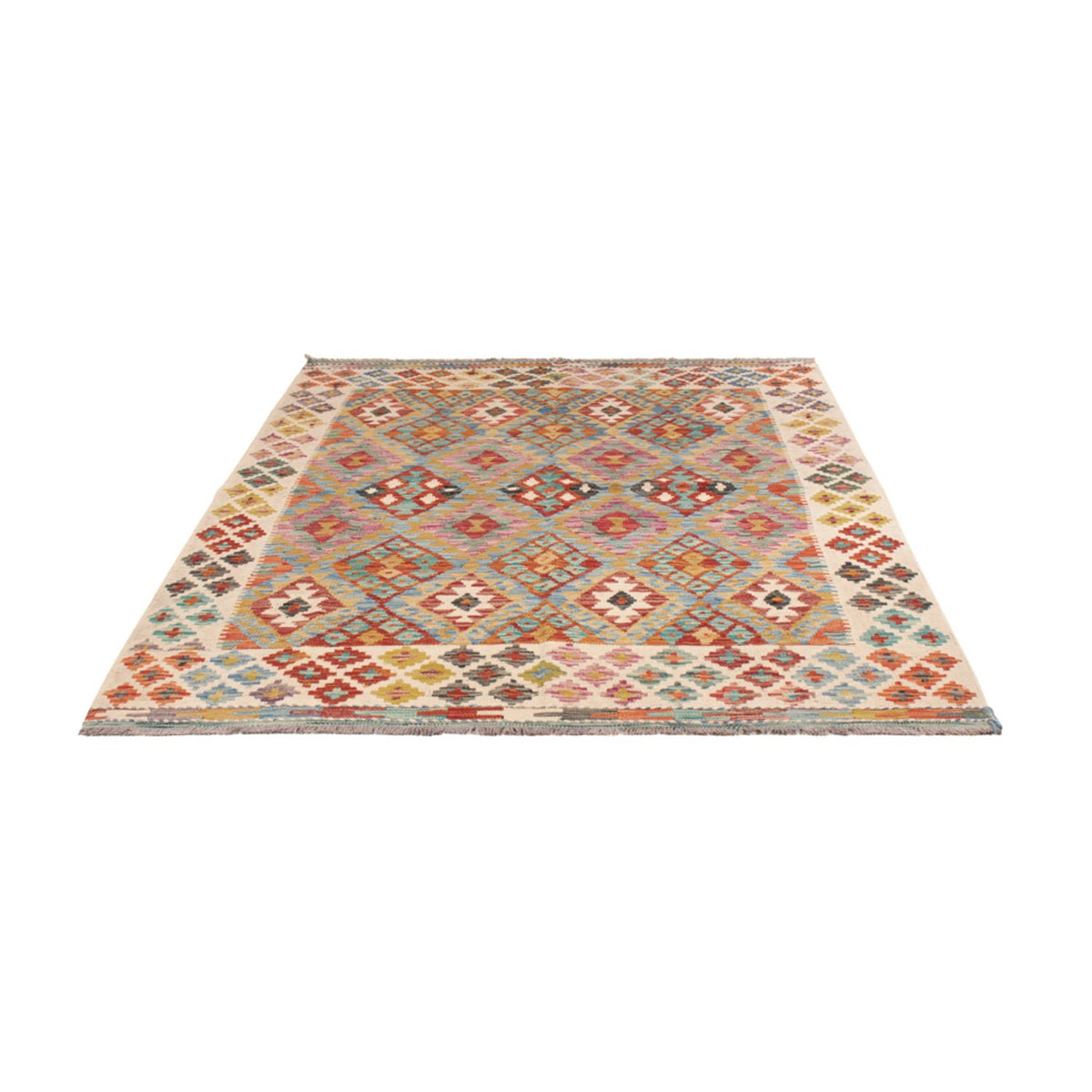 Kelim Rug - Splash - 197 x 150 cm - multicolored
