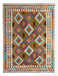 Kelim Rug - Splash - 196 x 150 cm - multicolored