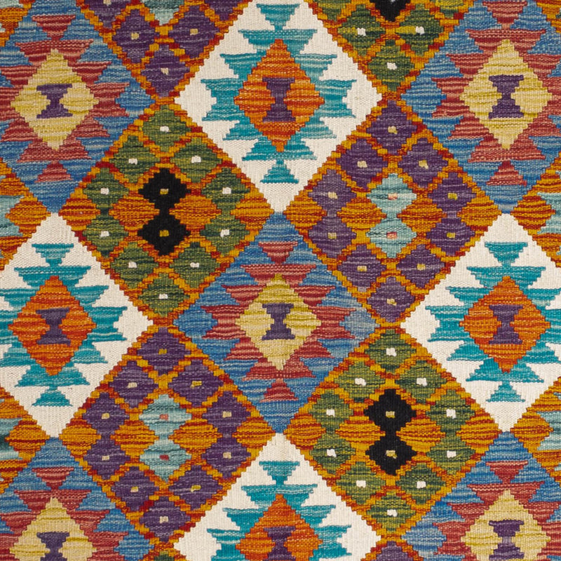 Kelim Rug - Splash - 196 x 150 cm - multicolored